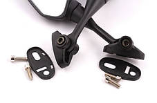 Дзеркала на спорт мотоцикл під обтічник багатокутні, фото 3