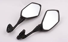 Дзеркала на спорт мотоцикл під обтічник багатокутні, фото 2