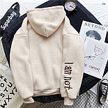 Жіночі теплі плюшеві худі з вишитими написами (р.42-46) 7904750, фото 6