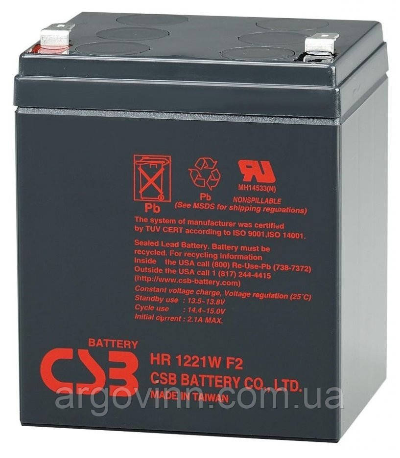 Акумулятор CSB HR1221WF2, 12V 5Ah