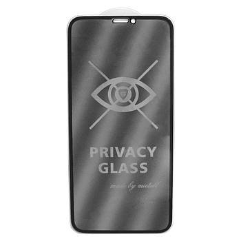 Анти-шпигун захисне скло 5D Privacy Full Glue для Apple iPhone X / iPhone XS Чорний