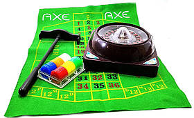 Набір "Казино" сукно, фішки, рулетка, лопатка для фішок.