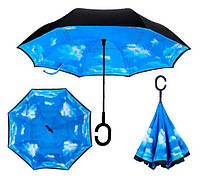 Зонт наоборот, небо, облака, зонт обратного сложения, ветрозащитный зонт, антизонт