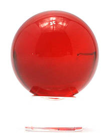 Кришталевий кулю на підставці червоний (4 см)