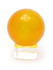 Кришталевий кулю на підставці помаранчевий (4 см)
