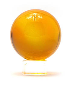Кришталевий кулю на підставці помаранчевий (6 см)