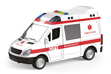 Машинка інерційна 1:16 Wenyi Швидка допомога зі звуком і світлом