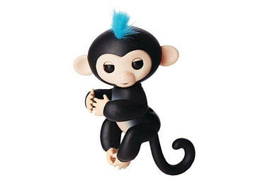Ручна мавпочка на бат. Happy Monkey інтерактивна (чорний)  (HM)