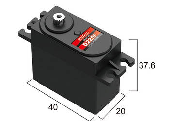 Сервопривод стандарт 52г BATAN D225F 18.0кг/0.15сек метал цифровий