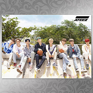 Плакат А3 K-Pop Ateez 006