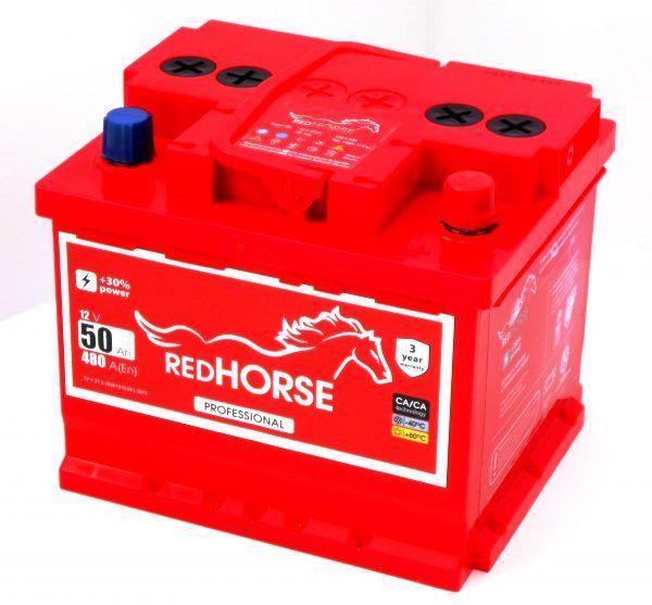 Акумулятор автомобільний RED HORSE 50 Ah (R+) (480А)