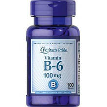 Puritan's Pride Vitamin B-6 (Pyridoxine Hydrochloride) 100 mg 100 Tabs