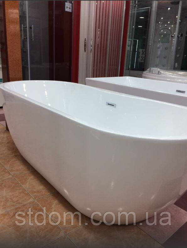 Овальная отдельностоящая ванна 180*75 см Dusel DU-111 белая - фото 7 - id-p1010182022