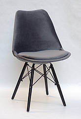 Стілець MILAN SOFT B - BK ОКСАМИТ СІРИЙ В - 3