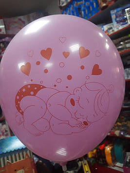 Повітряна куля народження дитини для дівчинки малюнок малятко