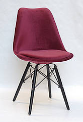 Стілець MILAN SOFT B - BK ОКСАМИТ БОРДО В - 2
