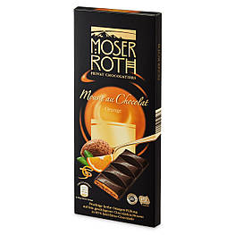 Німецький шоколад Moser Roth 85% какао з апельсиновою начинкою та шоколадним мусом