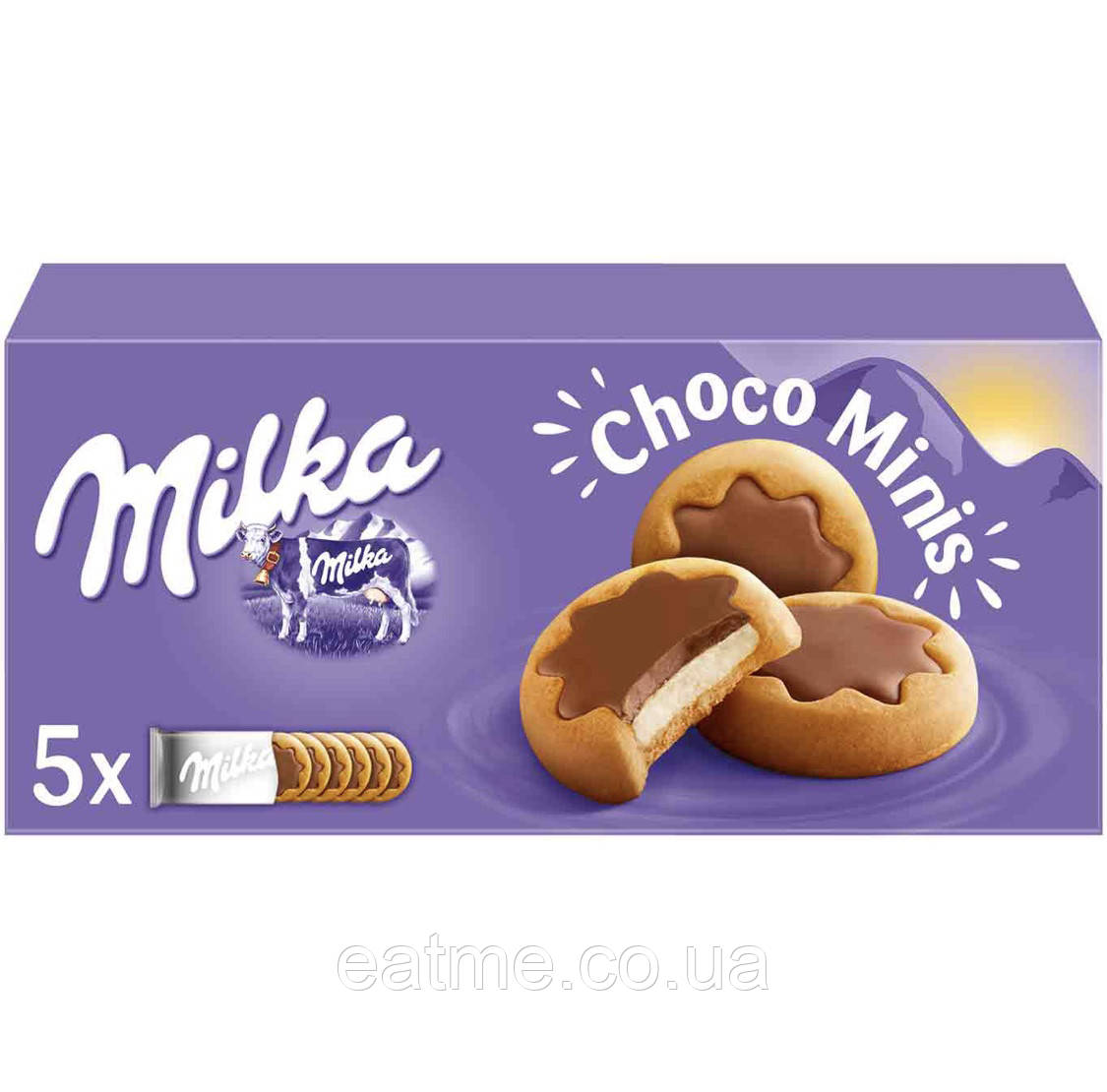 Milka Choco Minis Stars Пісочне печиво з вершковим кремом і молочним шоком 150g