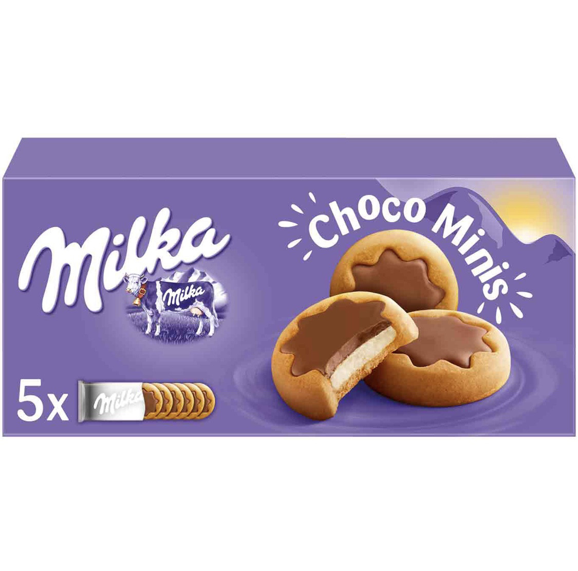 Milka Choco Minis Stars Пісочне печиво з вершковим кремом і молочним шоком 150g, фото 1
