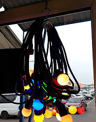 Вулична ретрогірлянда 15 метрів, 30 патронів Е27, подовжений патрон