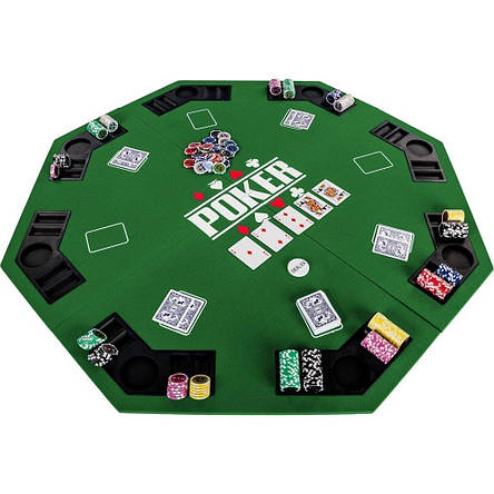 Накладка для гри в покер Pro Poker Compact 122x122 см Зелений, фото 1