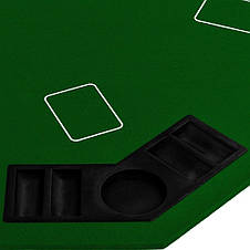 Накладка для гри в покер Pro Poker Compact 122x122 см Зелений, фото 3