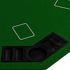 Накладка для гри в покер Pro Poker Compact 122x122 см Зелений, фото 4
