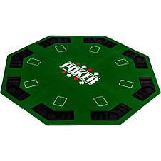 Накладка для гри в покер Pro Poker Compact 122x122 см Зелений, фото 2