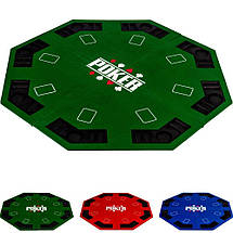 Накладка для гри в покер Pro Poker Compact 122x122 см Зелений, фото 5