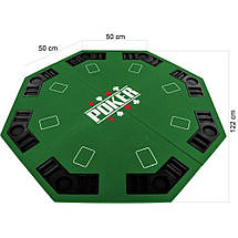 Накладка для гри в покер Pro Poker Compact 122x122 см Зелений, фото 3