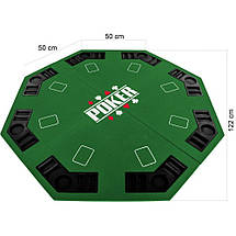 Накладка для гри в покер Pro Poker Compact 122x122 см Зелений, фото 6