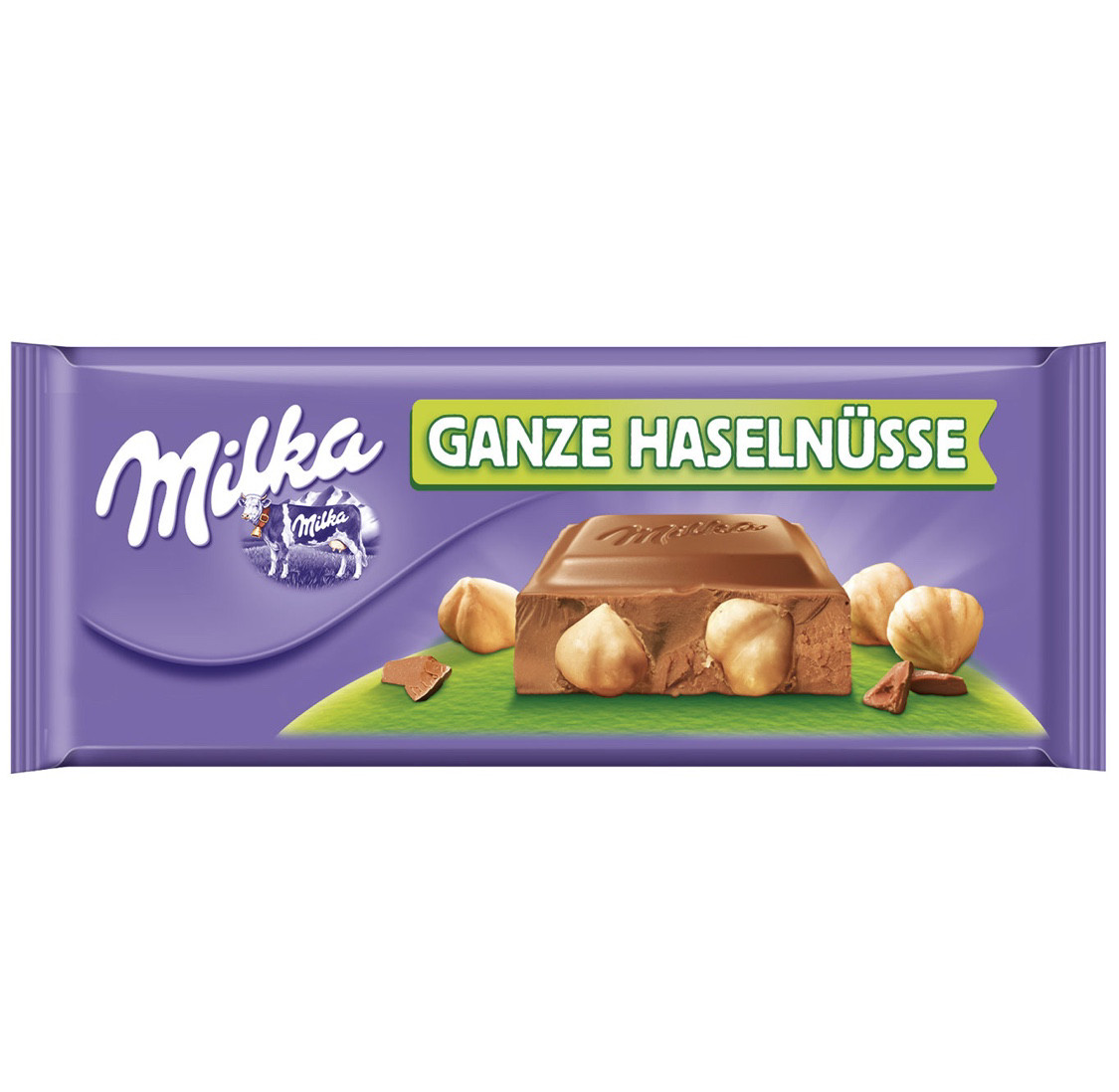 Milka Ganze Haselnüsse Молочний шоколад із цільним фундуком 300g