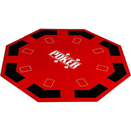 Накладка для гри в покер Pro Poker Compact 122x122 см Червоний, фото 1