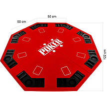 Накладка для гри в покер Pro Poker Compact 122x122 см Червоний, фото 6