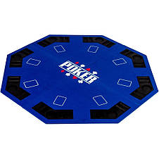 Накладка для гри в покер Pro Poker Compact 122x122 см Синій, фото 3