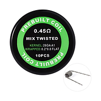 Набор спиралей для Бака PREBUILT Coil - Mix Twisted (Kanthal, 0.45 ohm)