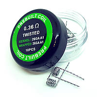 Набор спиралей для Бака PREBUILT Coil - Twisted (Kanthal, 0.36 ohm)