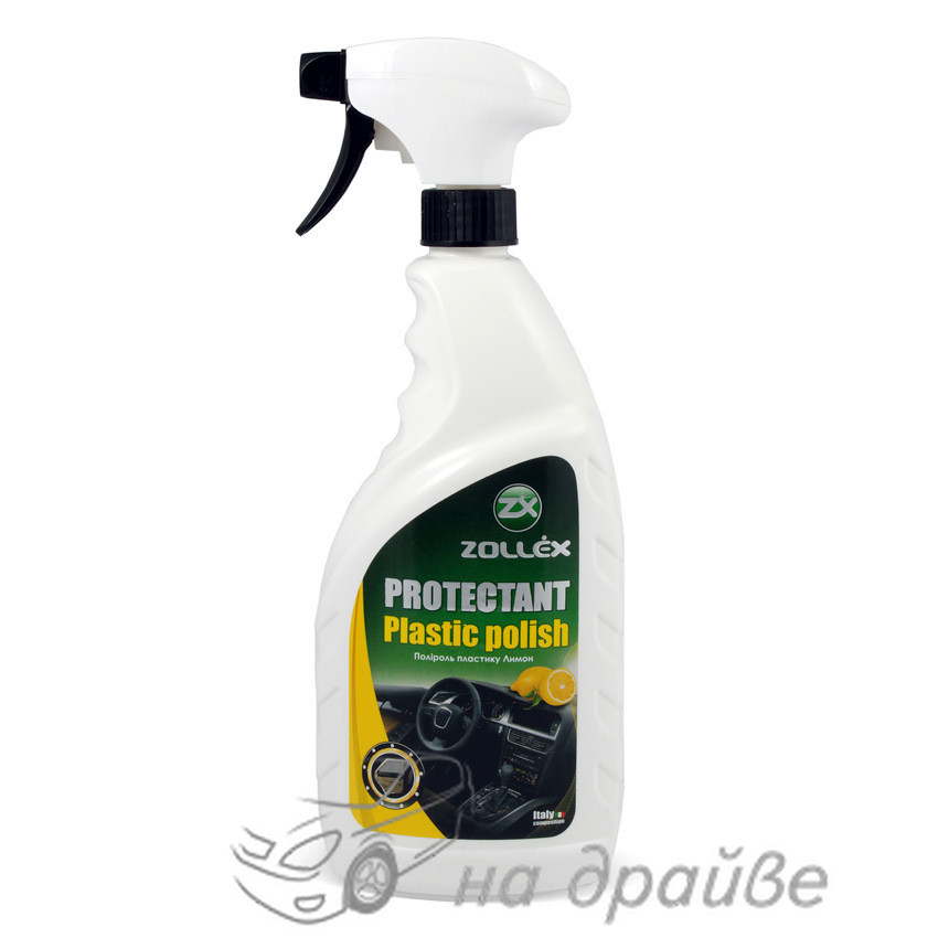 Поліроль для пластику Лимон Protectant Plastic Polish 750 мл тригер PT75LE Zollex