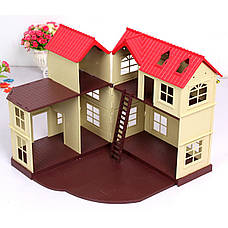 Большой домик Happy Family 012-10 животные флоксовые (аналог Sylvanian Families). Свет, фото 2