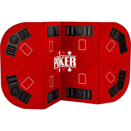 Складаний покерний стіл Pro Poker Compact 160x80 см Червоний (830890), фото 1