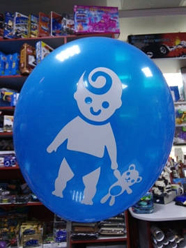 Повітряна куля народження хлопчика з малюнком малюк 1шт