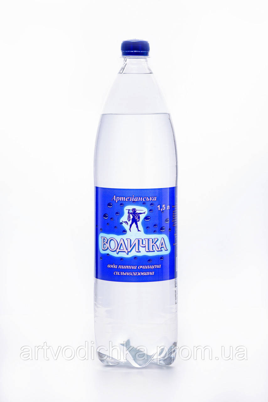 Вода "Водичка" 1,5 л, артезианська, сильногазована