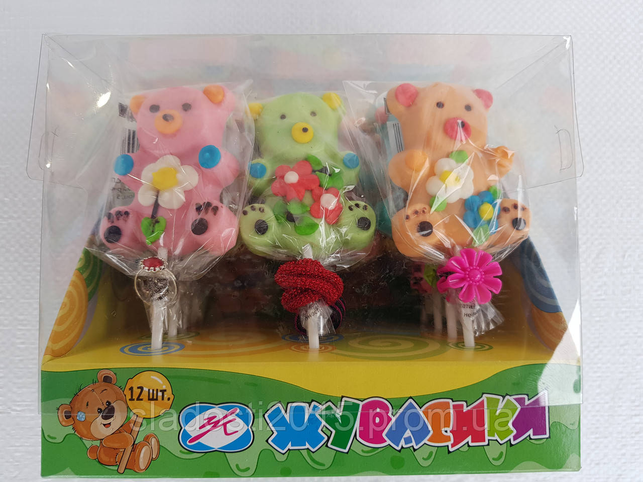 Желейные Макси Мишки на палочке (12шт) купить в Днепре, низкие цены ...
