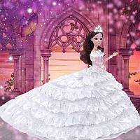 Рухома (шарнірна) bjd автора лялька лялька у сукні принцеси Білий