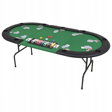 Складаний покерний стіл Pro Poker Push 206х106х76 см Зелений (830898), фото 1