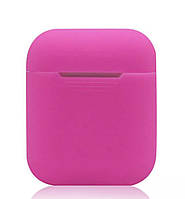 Классический силиконовый чехол-футляр для наушников AirPods 1/2 (розовый)