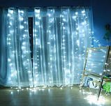 Гірлянда-штора електрична на 320 Led "Водоспад" біла 3*3 м, фото 3
