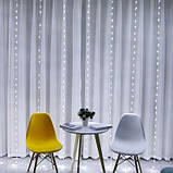 Гірлянда-штора електрична на 320 Led "Водоспад" біла 3*3 м, фото 2