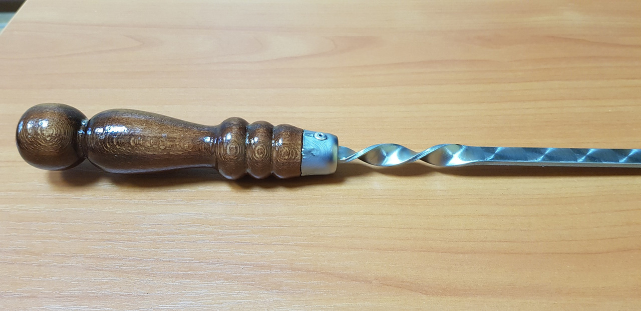 Шампур н/ж с деревянной ручкой, 650 мм - модель 3 - фото 1 - id-p944951702
