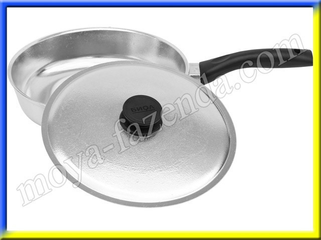 Сковорідка з литого алюмінію з пластиковою ручкою